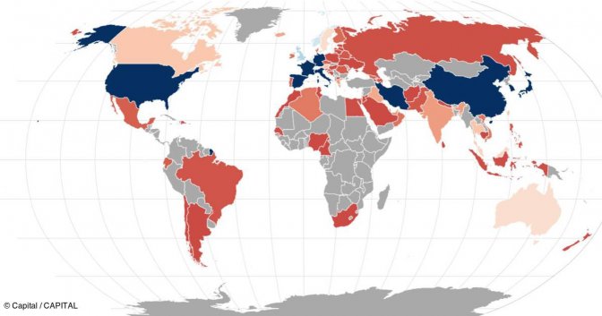 Coronavirus : carte de l'épidémie en temps réel - Capital
